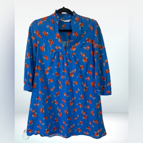 Zara Dresses & Skirts - Zara Blue Floral Emma Dress, size M